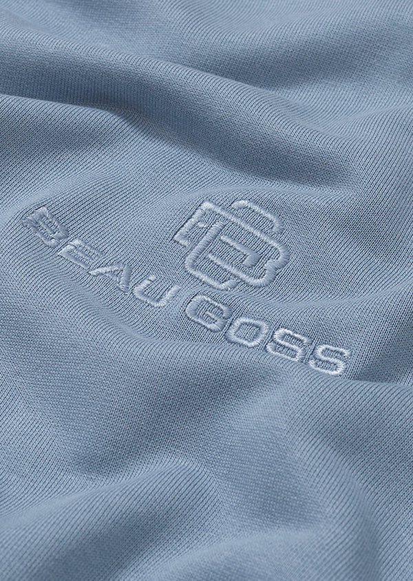 Blusa Moletom Lyocell Azul Termal