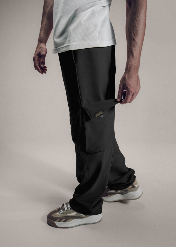 Calça Moletom Cargo Preto