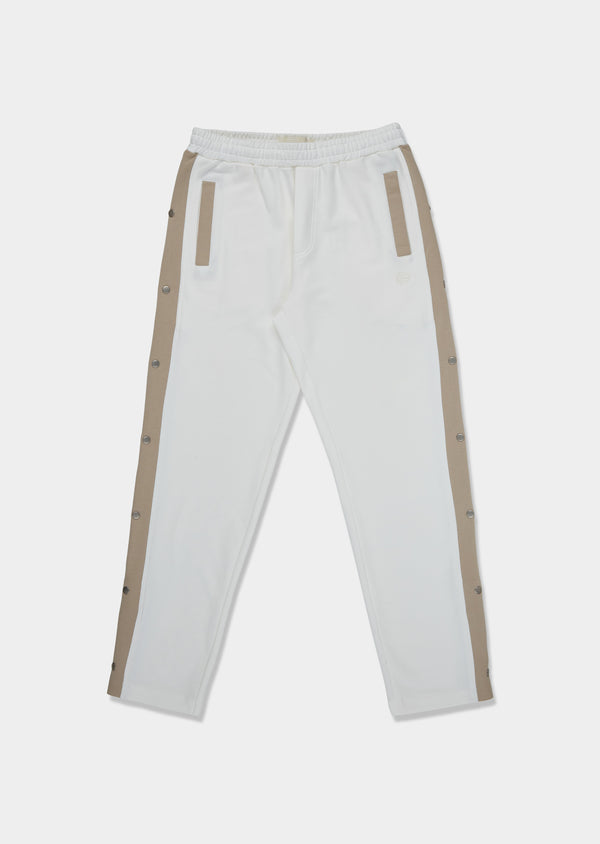 Calça Moletom Découper Bicolore – Off White/Beige