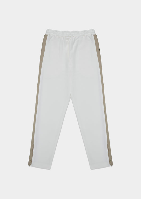 Calça Moletom Découper Bicolore – Off White/Beige