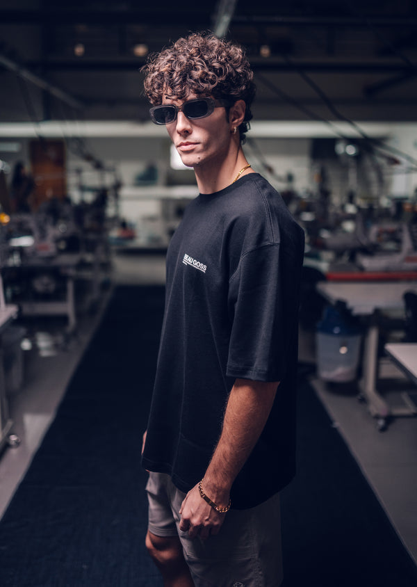 T-Shirt Oversized Suedine Megan – Noir