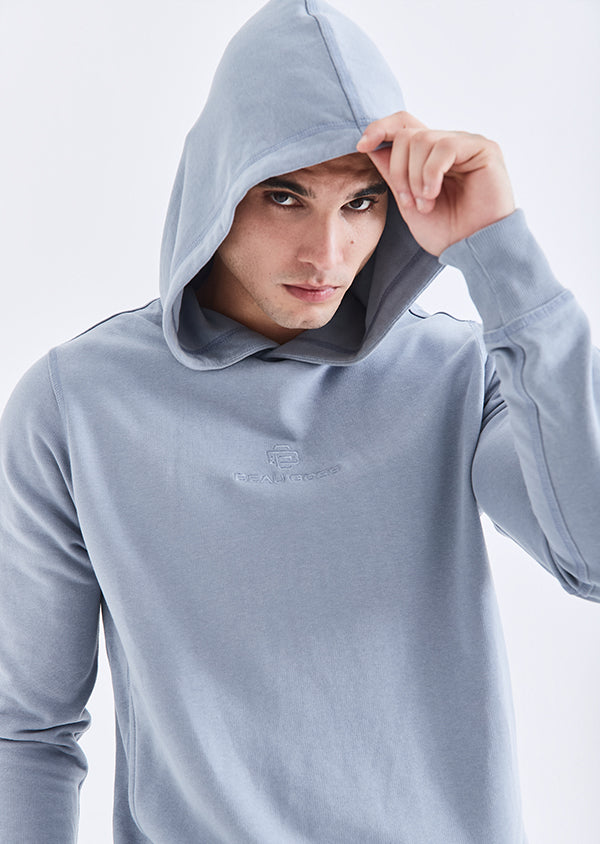 Blusa Moletom Lyocell Azul Termal