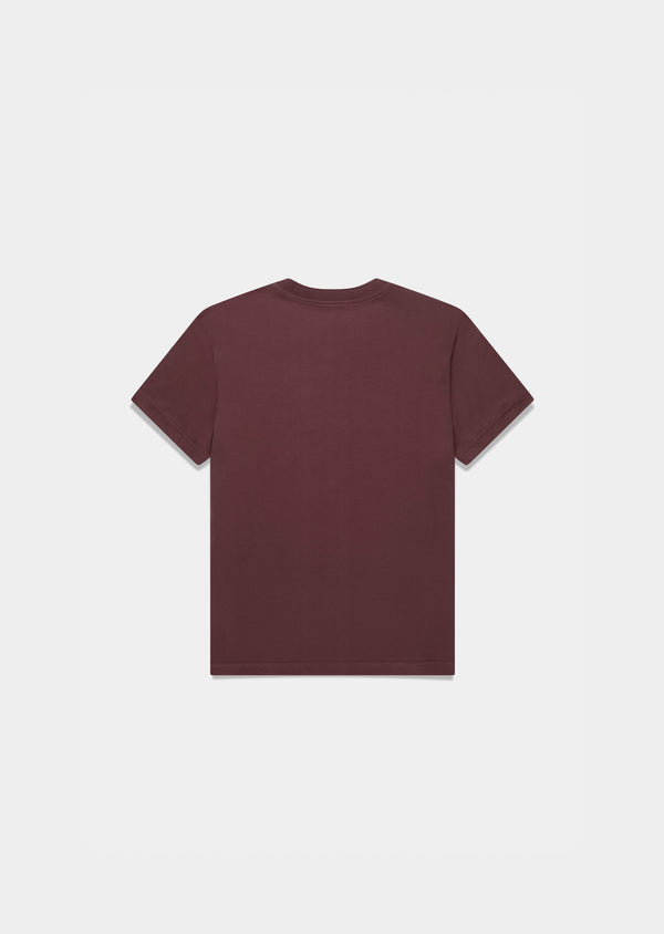 T-Shirt Pima Interloque Gola Média Vinho