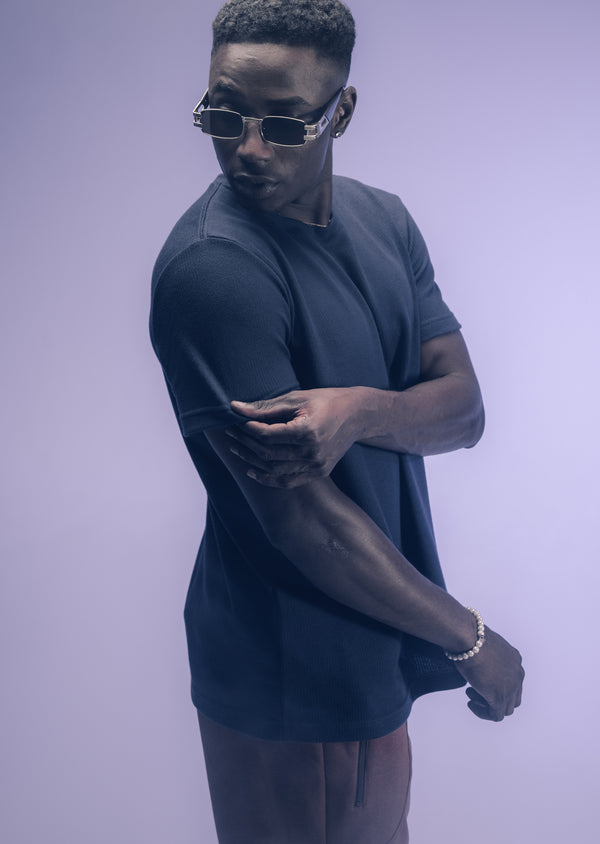 T-Shirt Tricot Azul Marinho