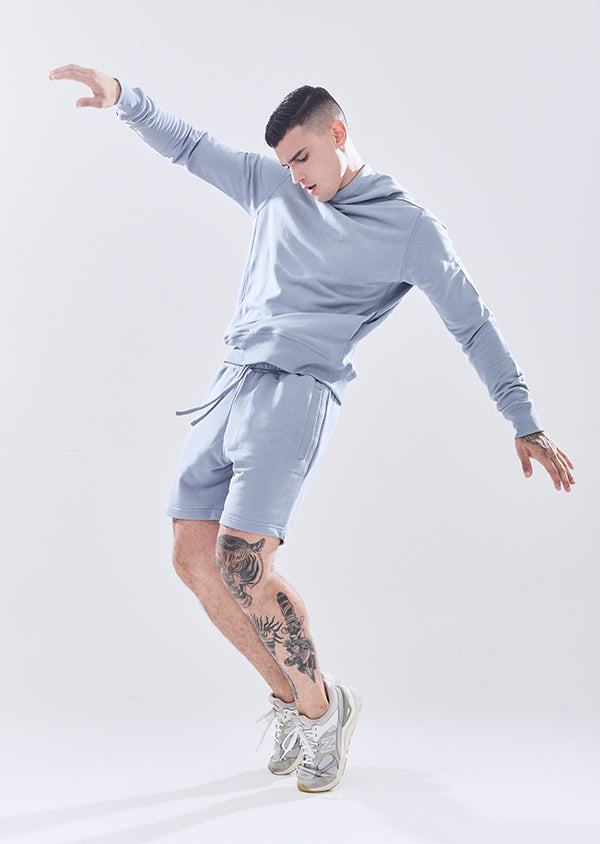 Blusa Moletom Lyocell Azul Termal