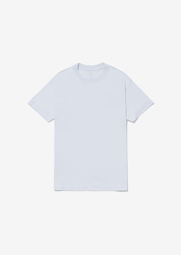 T-Shirt Pima Interloque Gola Média Branca