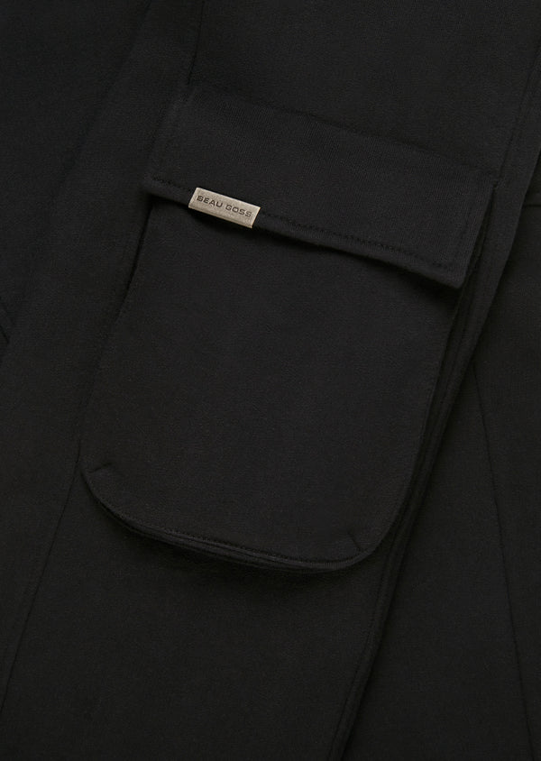 Calça Moletom Cargo Preto