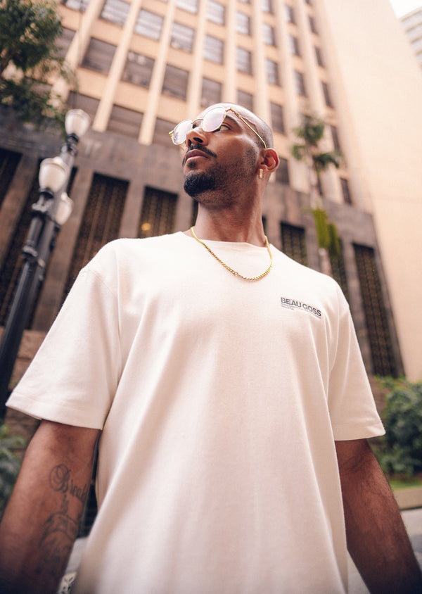 T-Shirt Oversized SM Savoir La Rue – Off White
