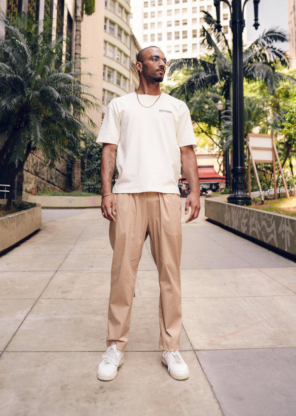 T-Shirt Oversized SM Savoir La Rue – Off White