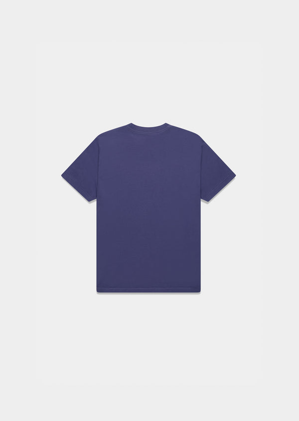 T-Shirt Pima Interloque Gola Média Azul Íris