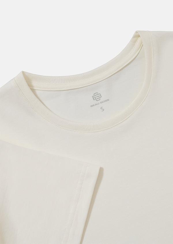 T-Shirt Pima Slim Off-White - Beau Goss